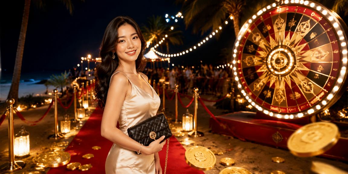 Người dùng tham gia vòng quay may mắn tại Phú Quốc và kiểm tra tài khoản thanh toán